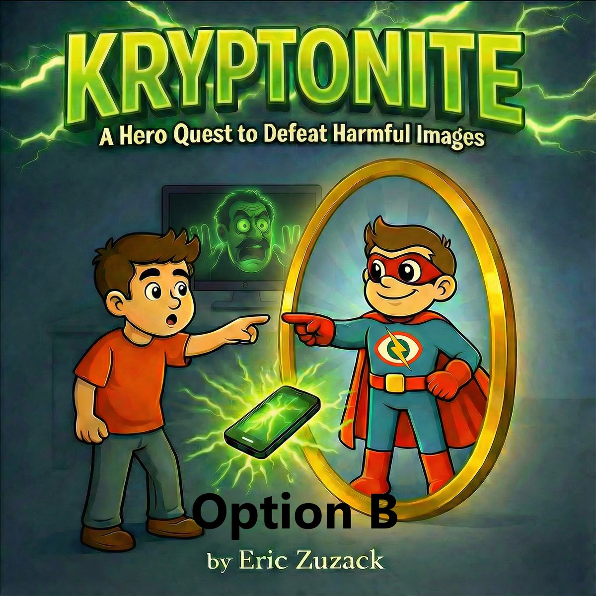 Locking the final cover for my kids’ book.
A or B?