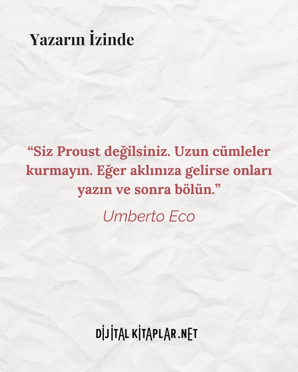 #yazarınizinde #alıntılar #umbertoeco