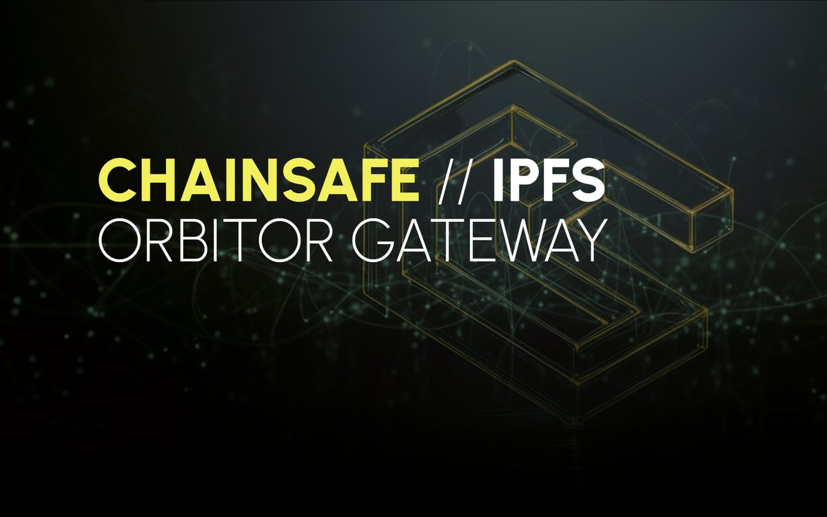 ChainSafeth's tweet photo. ICYMI: Orbitor, the latest @IPFS public gateway, is live 🛰️ https://t.co/l7hjFcz2JN