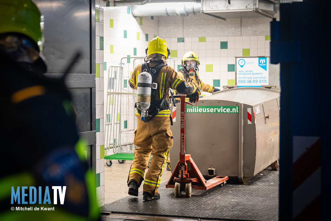 Brand in perscontainer Maasstad Ziekenhuis Rotterdam