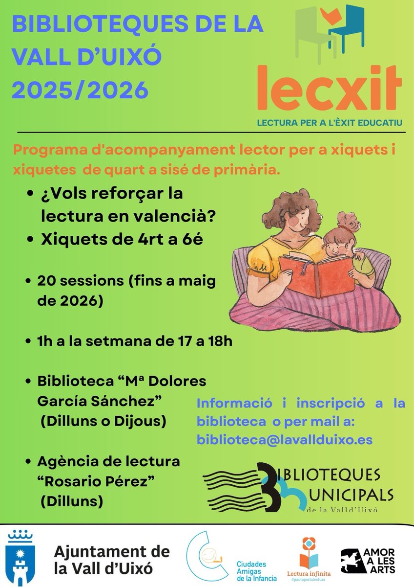 Biblioteques La Vall d'Uixó tweet media