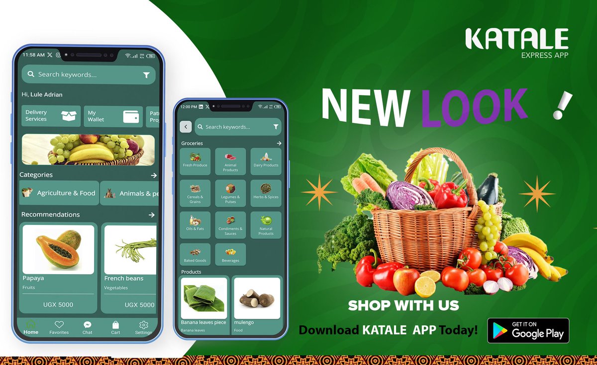 donkasule256's tweet photo. We’re live!
Say hello to Katale  Express App— your smarter way to shop for groceries.
Fresh food, fast delivery, and easy checkout, all in one app.
Download today and simplify your shopping. 🛒📱https://t.co/IHZrRBesJt https://t.co/IkoRY6jxjl
