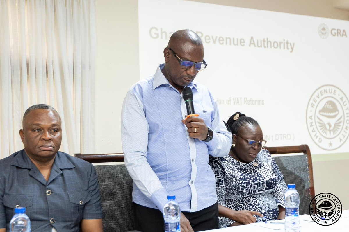 GhanaRevenue's tweet photo. Key stakeholders gathered for an insightful session on VAT reforms. The session, chaired by Mr. Joseph Asare, Accra East Area Director, and led by resource person Thomas Agorsor, focused on fostering collaboration and shaping the future of VAT policy in Ghana.
#VATReforms https://t.co/qMVaioobFo