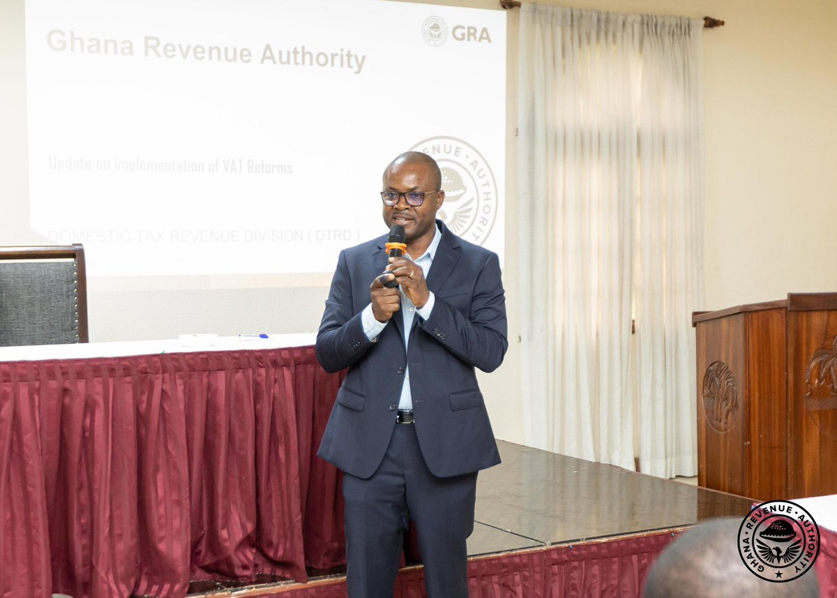 GhanaRevenue's tweet photo. Key stakeholders gathered for an insightful session on VAT reforms. The session, chaired by Mr. Joseph Asare, Accra East Area Director, and led by resource person Thomas Agorsor, focused on fostering collaboration and shaping the future of VAT policy in Ghana.
#VATReforms https://t.co/qMVaioobFo
