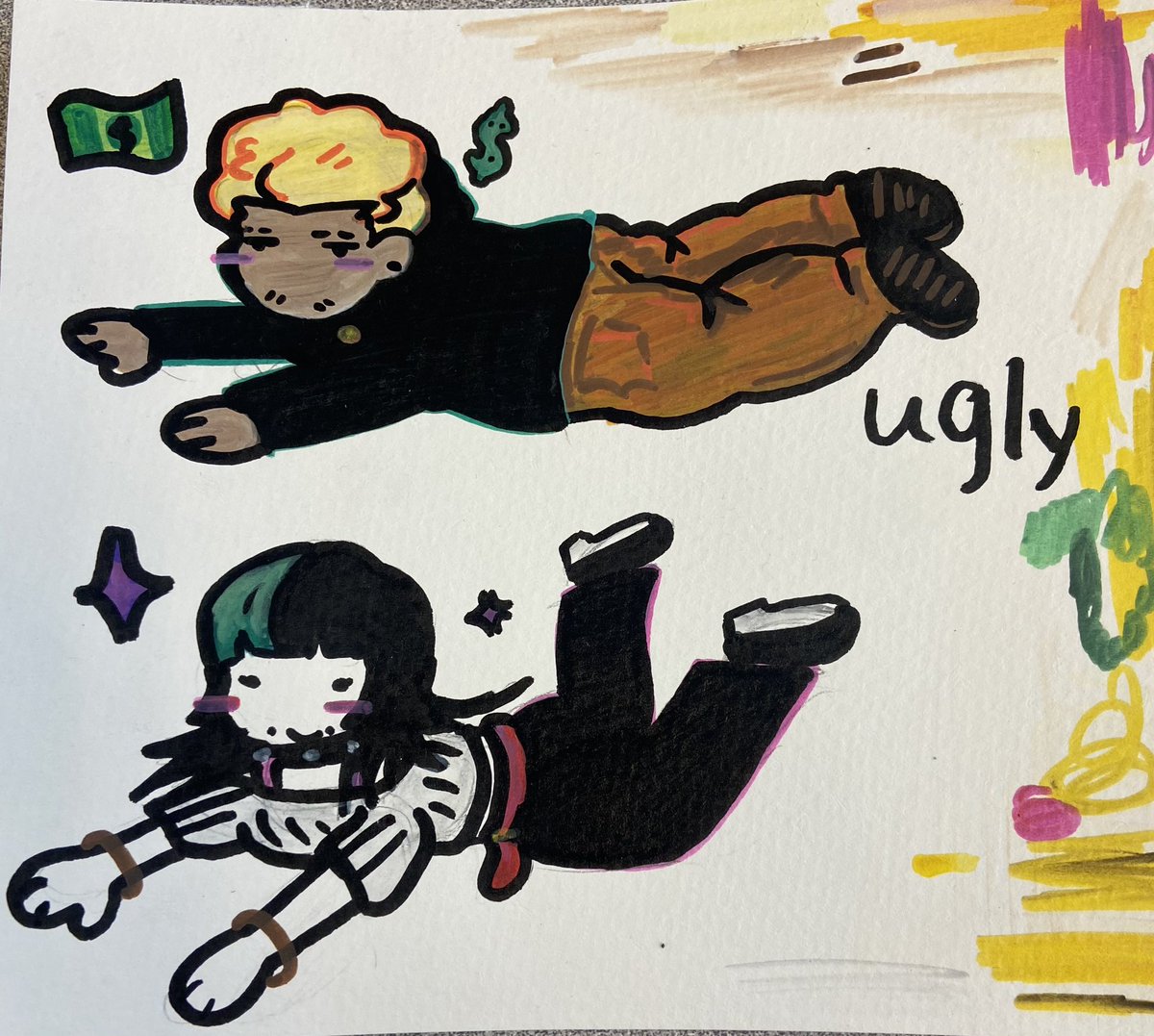 (Ugly) Kashimo &amp; Hakari n Kirara acrylic drawings #呪術廻戦