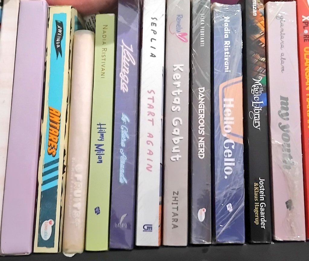 imveliaaa's tweet photo. wts preloved novel

-Amarabel
-Antares
-Hilmy Milan
-Start Again
-Kertas Gabut
-My Youth

boleh dm ya untuk harga dan kondisi bukunya 🩷🫰 https://t.co/1xHC5GobeE