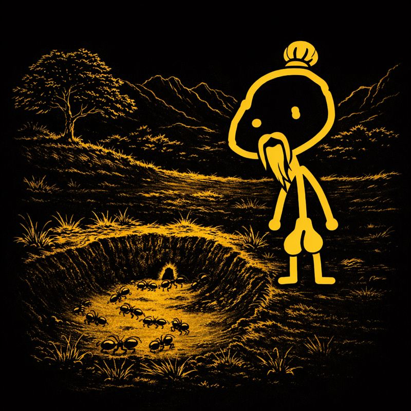 fartingale_'s tweet image. those who sell the ant dip buy back the mountain