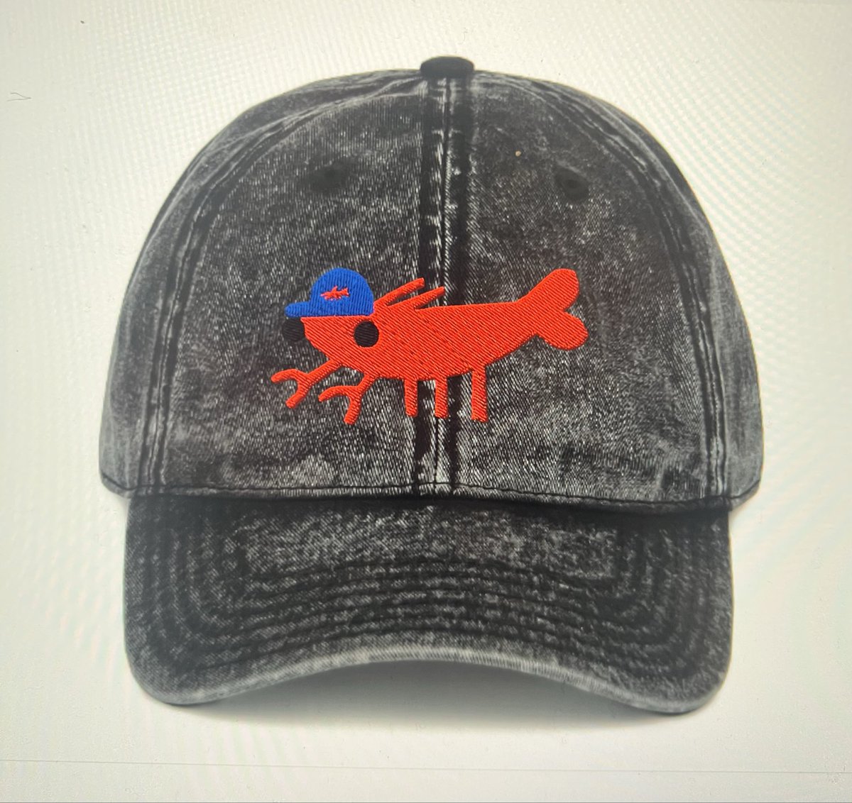 Shrimp hat of a shrimp wearing a shrimp hat. Is this anything.