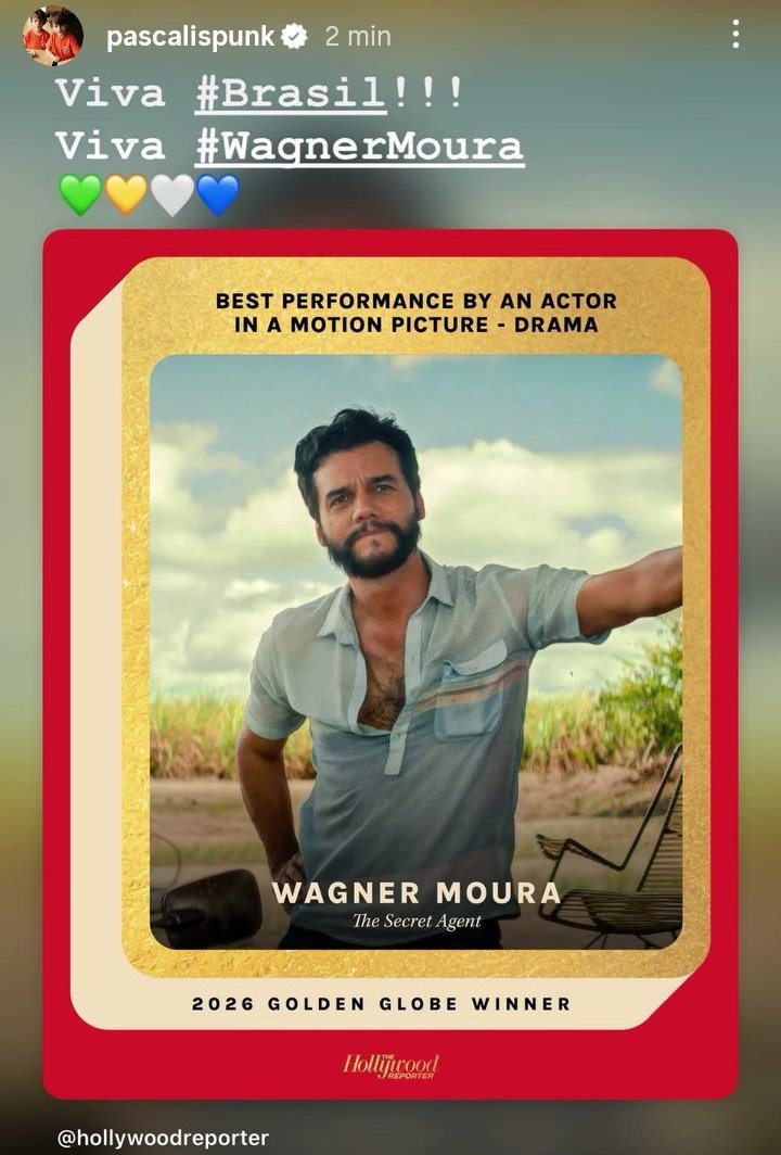 SeriesBrasil's tweet image. PAIS! Pedro Pascal comemora vitórias de Wagner Moura e O Agente Secreto no Globo de Ouro:

“Viva, Brasil! Viva, Wagner Moura!”