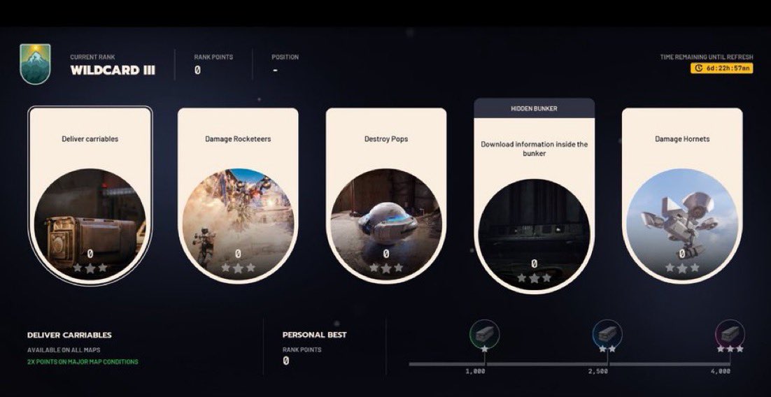 ARCSkillGap's tweet image. The new Trials of Season 2 Week 3 in #ArcRaiders
Deliver carriables
Damage Rocketeers
Damage Pops
Download information inside the bunker (Hidden
Bunker)
Damage Hornets