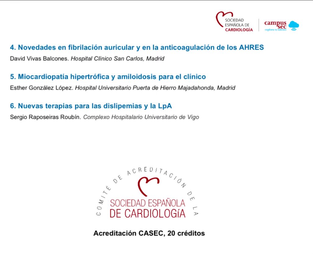Asociación Cardiología Clínica SEC tweet media