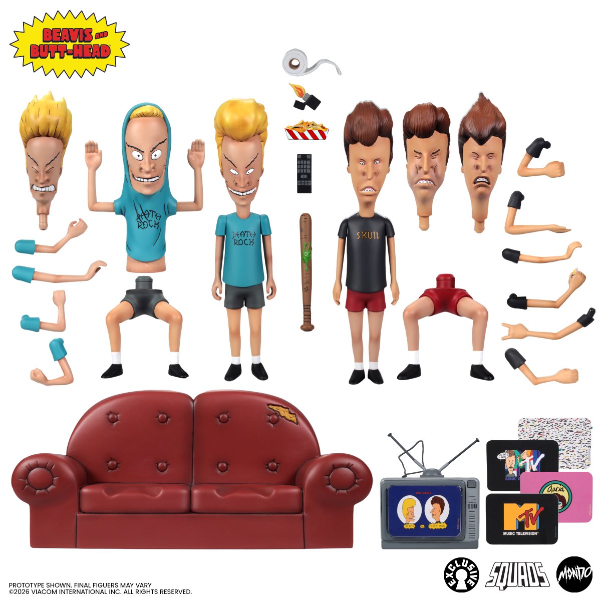 MondoNews's tweet photo. A tribute to Mike Judge's MTV classic, the Mondo Squads - Beavis and Butt-Head Figure Set comes complete with a Butt-load of accessories. 

Restricted to just 1250 units, our special Limited Edition set will be available for pre-order Tuesday, January 20 at 11AM CT. https://t.co/T70hQlmqq3