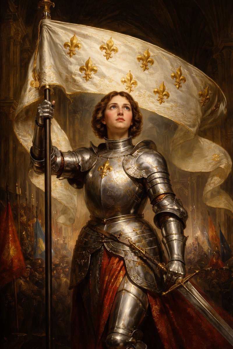 cathoreac's tweet image. Sainte Jeanne d’Arc 
Sauvez la France 
Priez pour nous