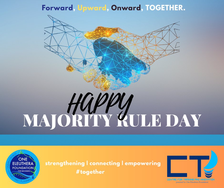 Today, we celebrate Majority Rule Day and our pioneering forefathers who sacrificed and paved the way forward by prioritizing people and nation-building. 🇧🇸🛠️This day symbolizes the unfolding promise of equality, unity, and fair opportunities for all Bahamians. Thank you! ✨