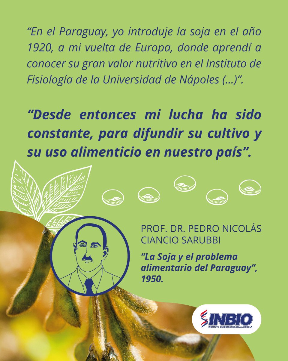 El INBIO impulsó la tercera edición del libro “La soja y el problema alimentario del Paraguay”, escrita después de 30 años de investigación por parte del Dr. Pedro Nicolás Ciancio. Accede al material en: inbio.org.py/publicaciones/