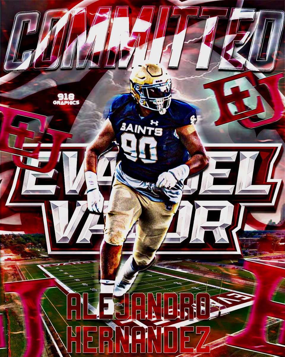 Zanderhdz33's tweet image. Blessed to announce my commitment to @Evangel_FB Excited for the next chapter🏈✝️ #AllIn @CoachWill2NINES @TuckerBarnard @CoachHepola @DruSamuelson @kobes_dad_20