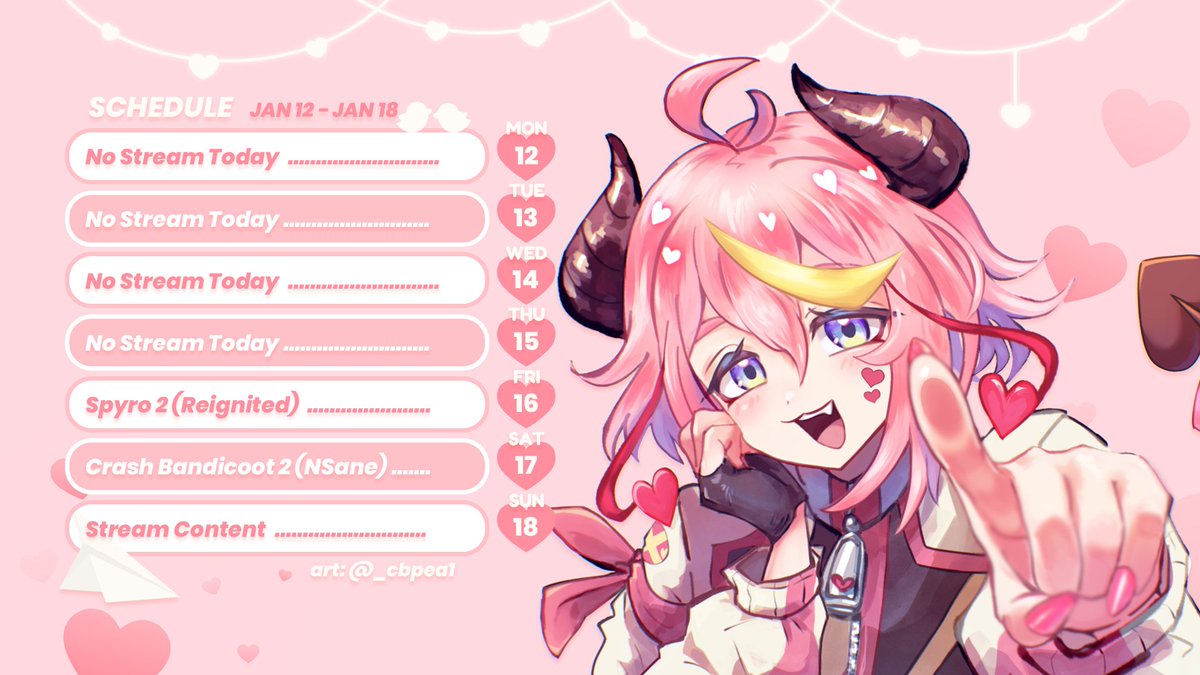 maxwellallocer's tweet image. New Year, New Schedule! 

💖Friday - 16th January - Spyro 2 Remake
11AM PST | 2PM EST | 8PM CET

💖Saturday - 17th January - Crash 2 Remake
11AM PST | 2PM EST | 8PM CET

(art by the wonderful すももさん @/_cbpea1)