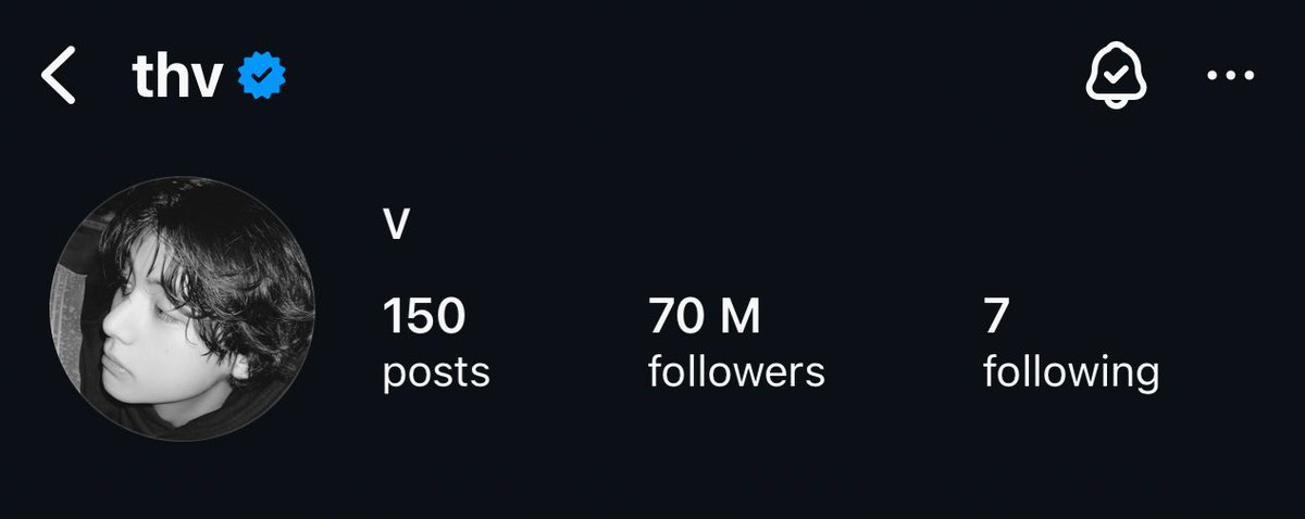 tksovers's tweet photo. thv has surpassed 70 Million followers on Instagram !! https://t.co/pAja65Gslz