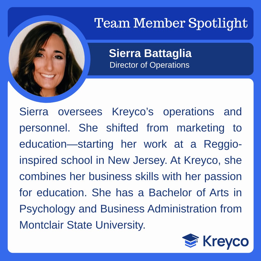 Meet Sierra: The Driving Force Behind Kreyco's Smooth Operations
Sierra is at the helm of Kreyco's operations, ensuring that everything runs seamlessly. Her journey from marketing to education enriches our team with her unique blend of skills and passion.