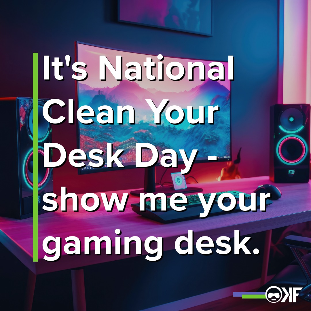 KontrolFreek's tweet image. Do you game at a messy or clean gaming desk? I want to see your set-ups! 😎