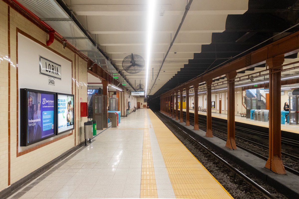 basubte's tweet image. La estación Loria de la Línea A ya se encuentra operativa luego de las obras de renovación integral.