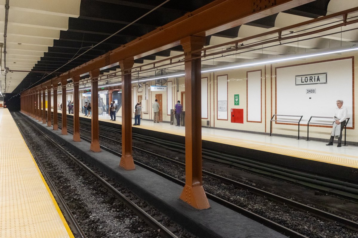 basubte's tweet image. La estación Loria de la Línea A ya se encuentra operativa luego de las obras de renovación integral.