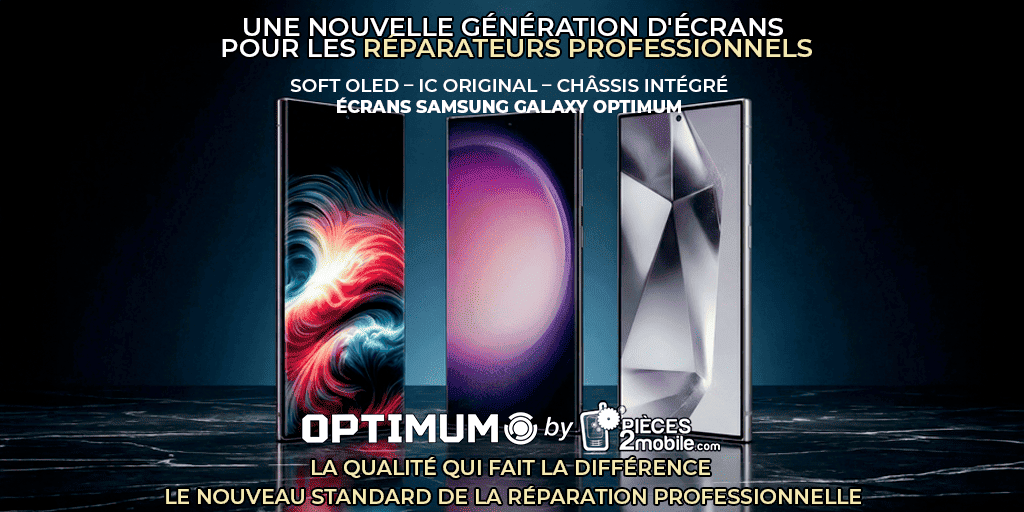 pieces2mobile's tweet photo. Nouvelle génération d’écrans Galaxy dispo 🚀
Soft OLED – IC Original – Châssis intégré
OPTIMUM = stabilité + rentabilité
S22/S23/S24 Ultra déjà là.
Arrivages en cours.
#reparation #Samsung #grossiste #piecesdetachees
https://t.co/gGlFydFmZN https://t.co/kY797f8Del