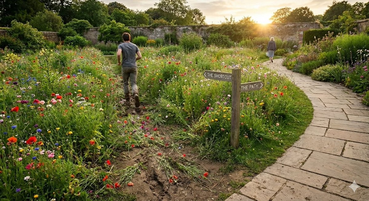 “Those who cut across the garden arrive faster, but leave crushed flowers behind; those who follow the path arrive later, yet preserve the beauty.”
-César Luis Menotti-