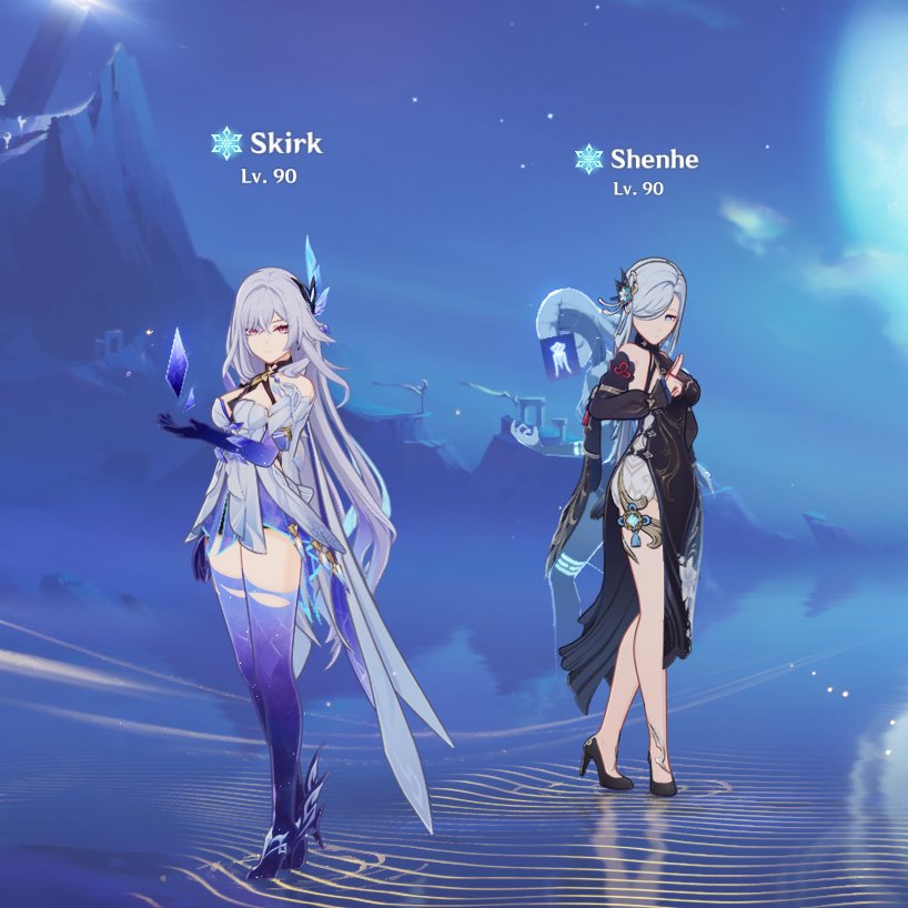 skirkreeyn's tweet image. this 97 year old genshin player still buffs her cryo dps the same old fashioned way