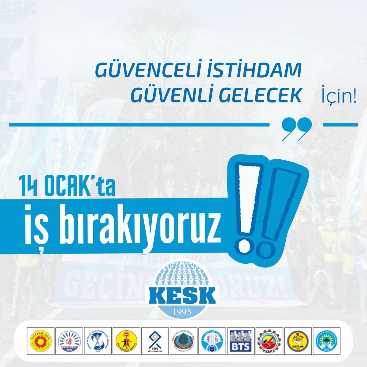 Maaşlarımıza Ocak ayından itibaren ek %20 artış için
#İşBırakıyoruz