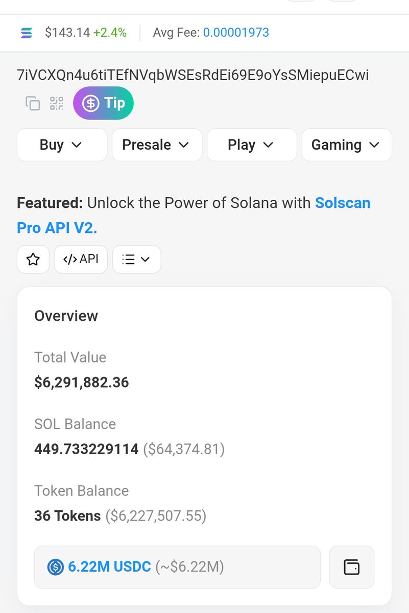 solscan.io/account/7iVCXQ…

Wallet has 6m in usdc,and u are fading this...

You can't be serious