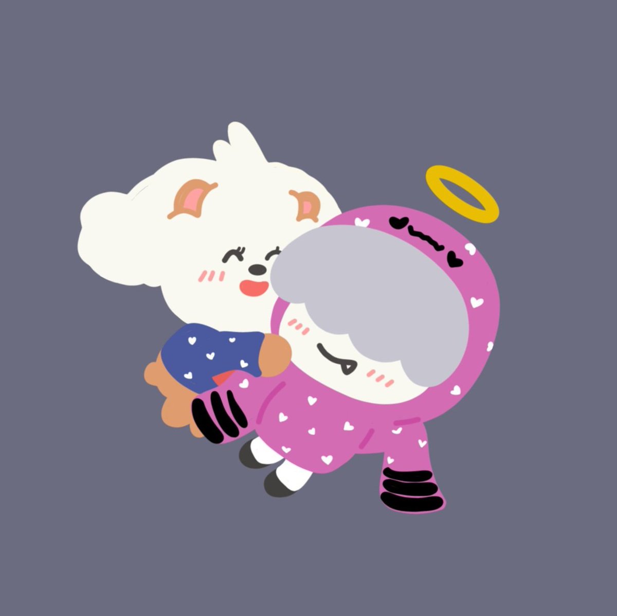 huecipupu's tweet image. beomkai piggyback doodle but it's bamgeut and hhmnyaring hehe!!! 🧸🐧🪽

#뀨닝즈 #PPULBATU #TXTfanart