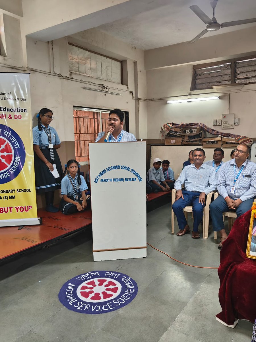 nsspodnh's tweet photo. National Youth Day 2026 Celebration at NSS Unit Govt High Sec School Silvassa Marathi Medium 
@_NSSIndia @nssdnhdd @NSSRDAhmedabad @DamanPublicity @YASMinistry 
#NationalYouthDay2026 https://t.co/Agl2CZ8lBn