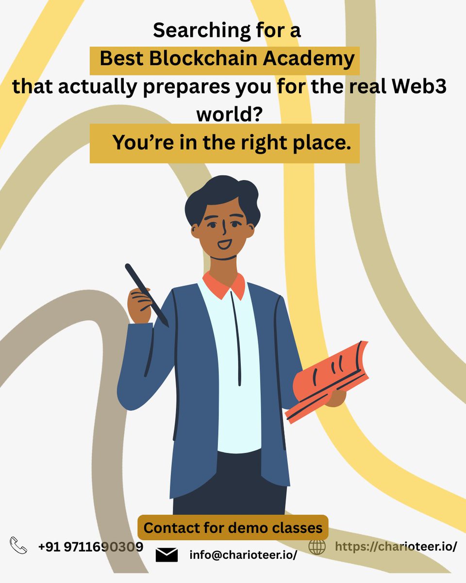 BlockchainChari's tweet photo. Searching for the best Blockchain Academy that goes beyond theory? Your journey into blockchain starts here. 🚀
#BlockchainAcademy #BestBlockchainAcademy #LearnBlockchain #Web3Education #BlockchainTraining #FutureOfTech #Web3Careers #Crypto https://t.co/BVbM1twb91