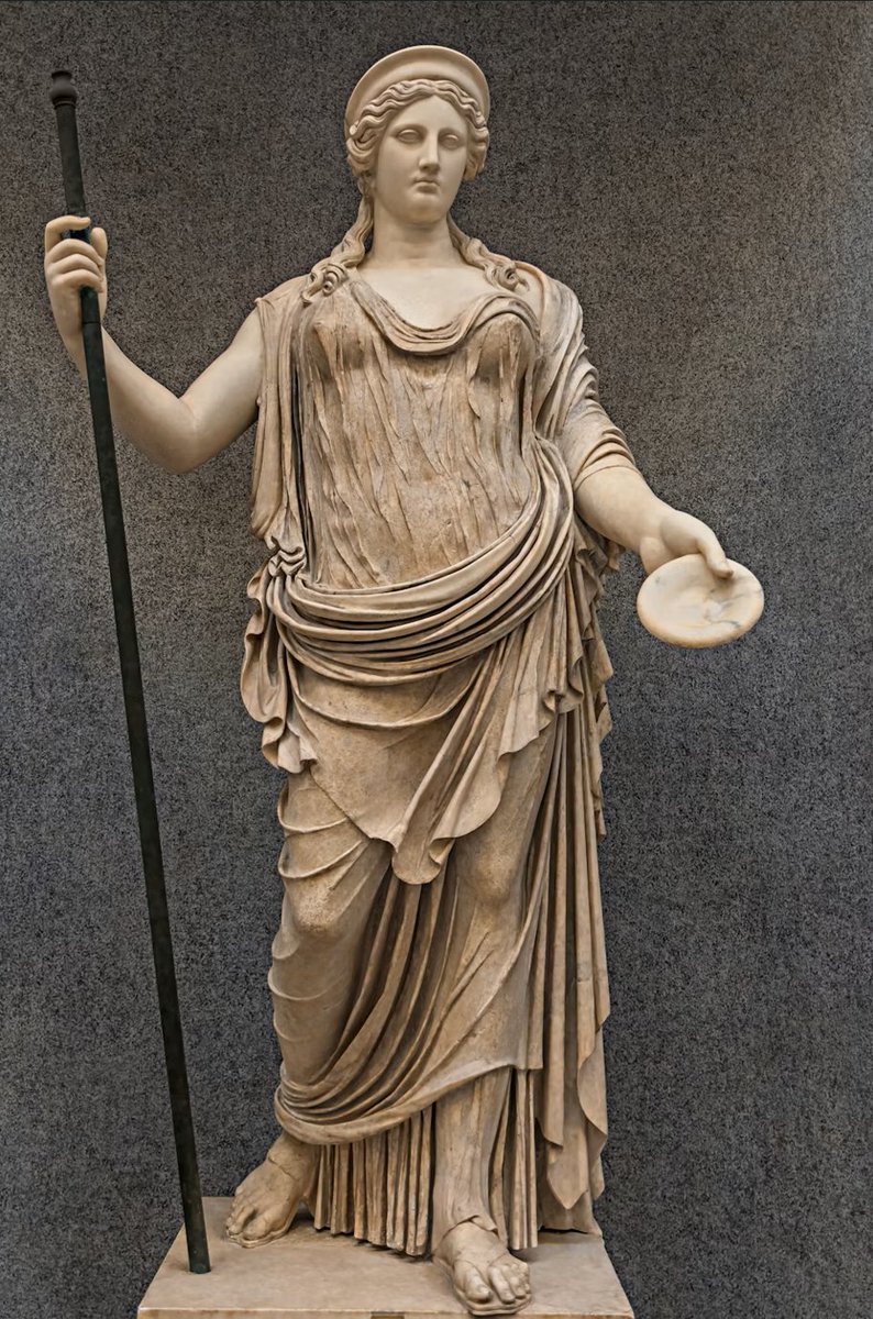 heraklesshield's tweet photo. Queen of the Gods and the night sky, Hera. 

Roman copy of Greek 5th Century original. https://t.co/la7RFvGPkS
