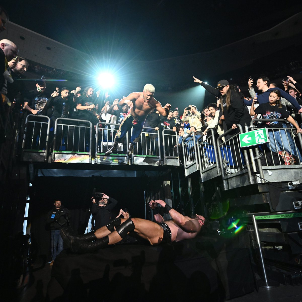 USANetwork's tweet image. Still can't believe what we saw in Three Stages Of Hell! @jacobfatu_wwe is back and @DMcIntyreWWE is the new Undisputed WWE Champion?! Wow! #SmackDown