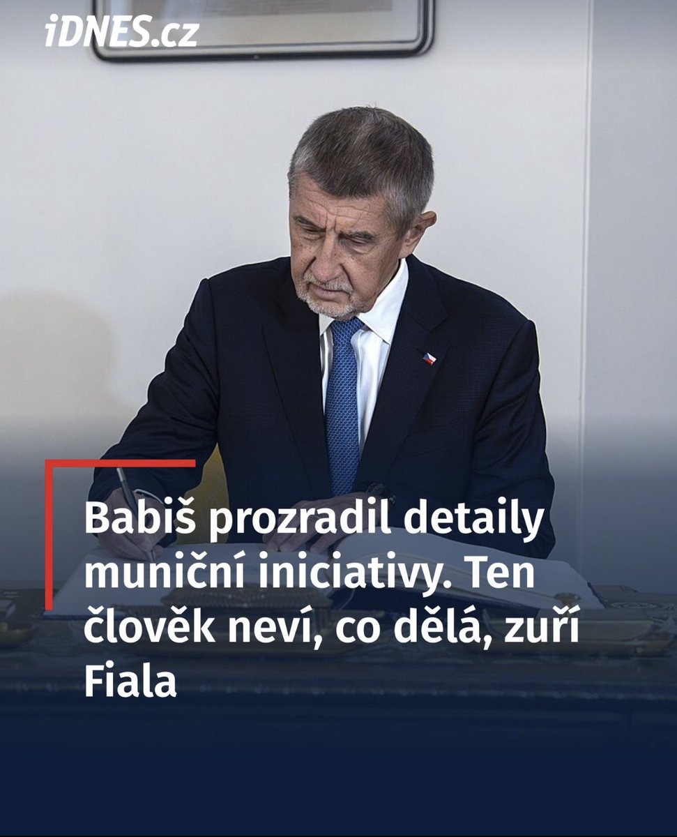 To je teda píčus…

Muniční iniciativu sice nezařízne úplně, ale ani do ní nedá už ani korunu…

A pak ještě vykecá tajně detaily z fungování té iniciativy…

Macinka jede v Ukrajinu, ale vezme s sebou dementa Turka, který svými výroky udělá ostudu…

Tuhle zkurvenou vládu fakt