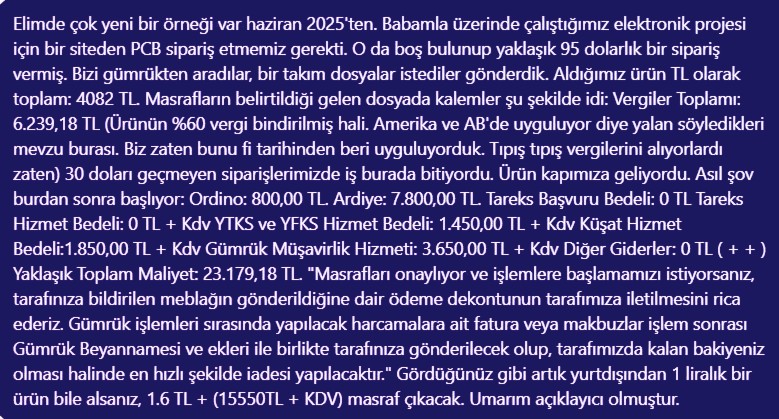 <a href="/epaprat/">Ertaç Paprat</a> <a href="/coiNtheHood/">theMentalist</a> Murat Gamsız'ın YT kanalında birisi 30€ aşınca başına neler gelmiş yazmış o da sabitlemiş aşağı bırakıyorum şimdi 1$ hatta 5-10 centlik ürün bile alsanız  yapmanız gereken masraf aşağı yukarı bu