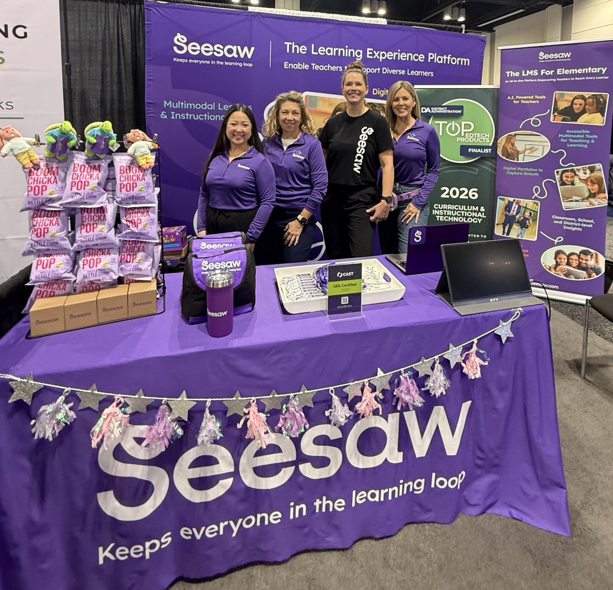 Seesaw's tweet photo. If you're at #FETC2026, stop by the Seesaw booth (2040) to meet the team, see what's new, and grab some Seesaw swag! 💜

#FETC #SeesawLearning https://t.co/9PM7EnTsYy