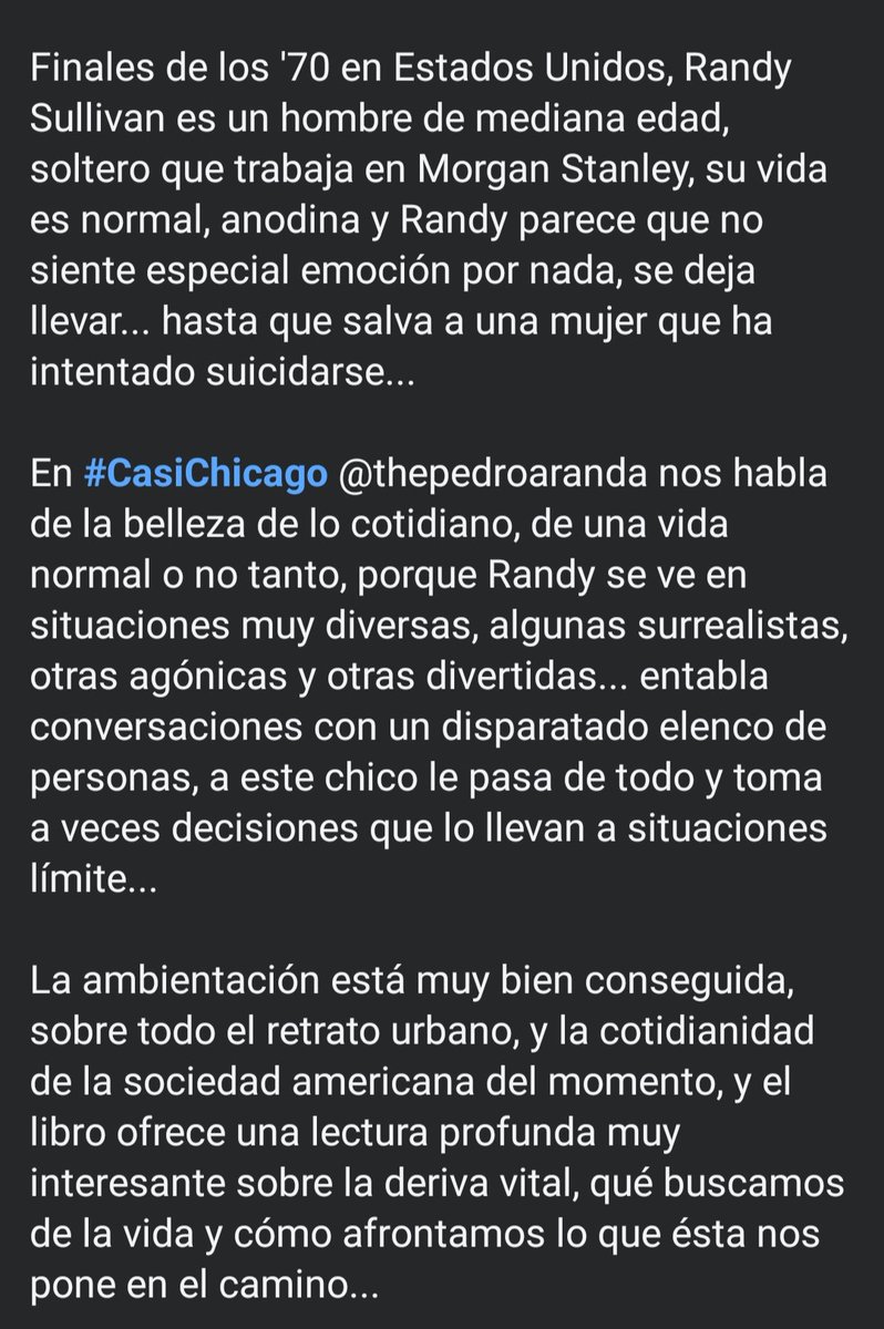 Reseña de CASI CHICAGO,
por @rosa_y_sus_libros

#casichicago