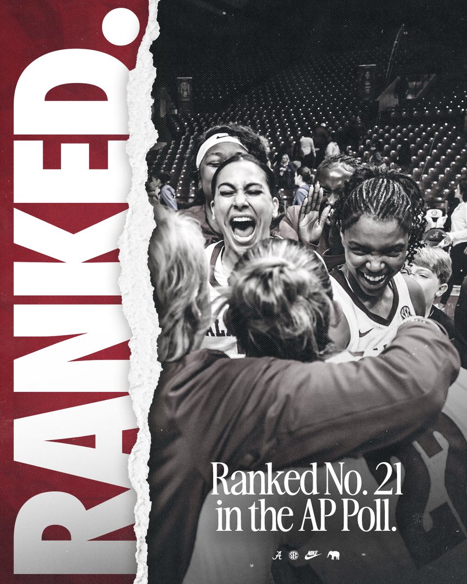 AlabamaWBB's tweet image. In the Rankings!

#RollTide #GLG