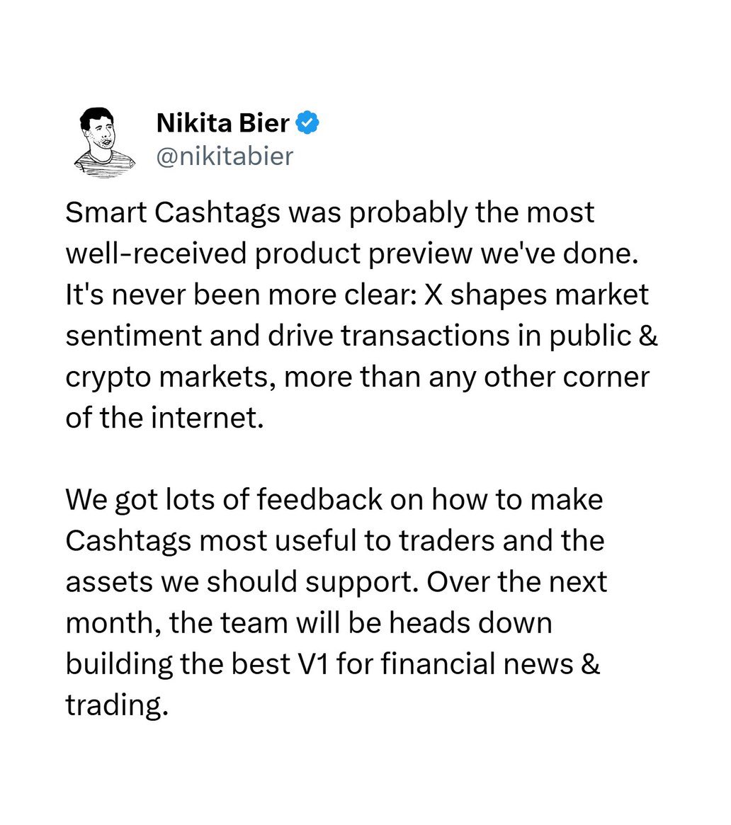 💥 JUST IN: X to build financial news and trading features. 