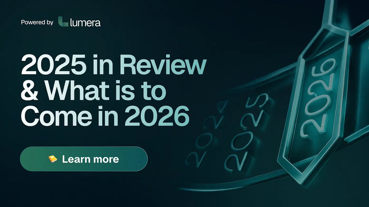 lumera's tweet image. 2025 was a rebuild year.

Pastel evolved into Lumera Protocol, re-architected from the ground up for modular infrastructure, decentralized storage, AI services &amp;amp; more. 

2026 is where Lumera scales 🚀🌕

Here’s a quick look @ how the year unfolded and where we’re heading next 👇…