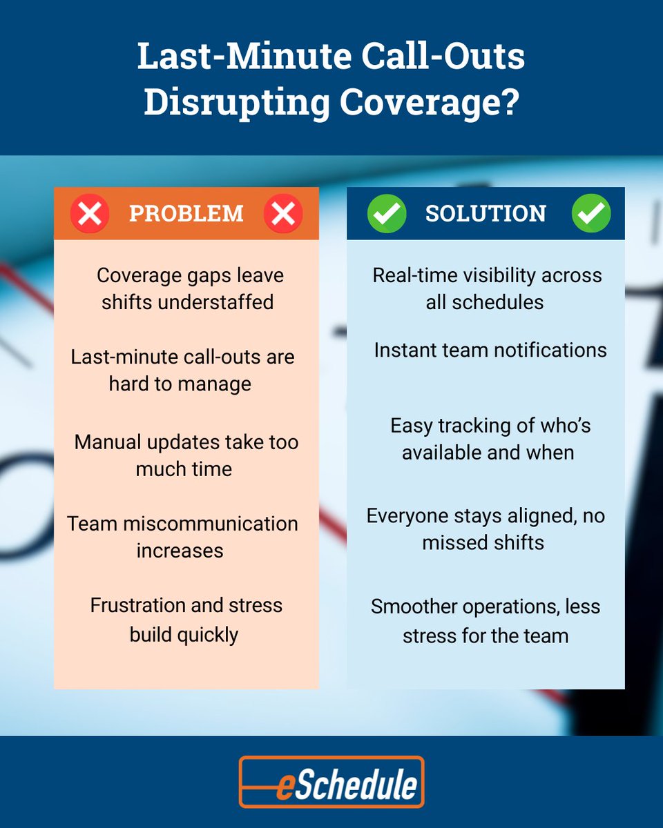 Stay aligned with real-time updates, instant notifications, and effortless tracking. Keep your team on track with eSchedule.

#eSchedule #ShiftScheduling #WorkforceManagement #FirstResponders #PublicSafety #Healthcare #TeamManagement #Operations #SmartScheduling #GovTech