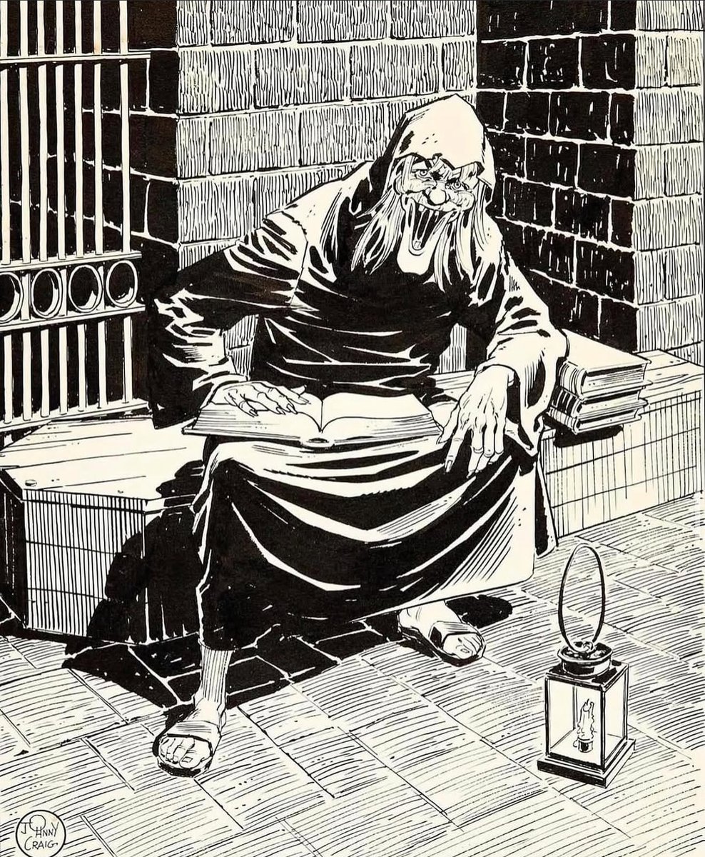eccomics's tweet photo. The Vault Keeper by Johnny Craig, 1975 🕯🧟‍♂️ https://t.co/x2msgx7Jlm
