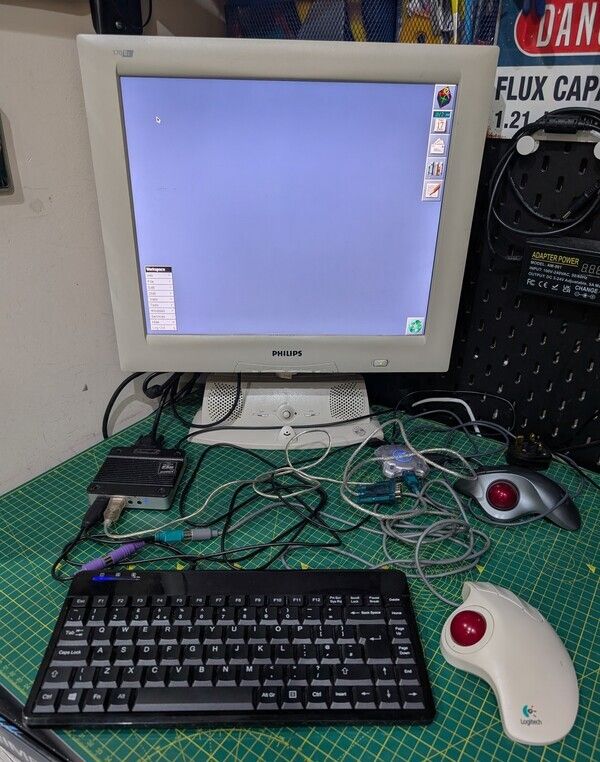 Gammitin's tweet photo. Maybe the world's smallest x86 PC to run Next Openstep 4.2 bare-metal! https://t.co/VijHYhLFEo