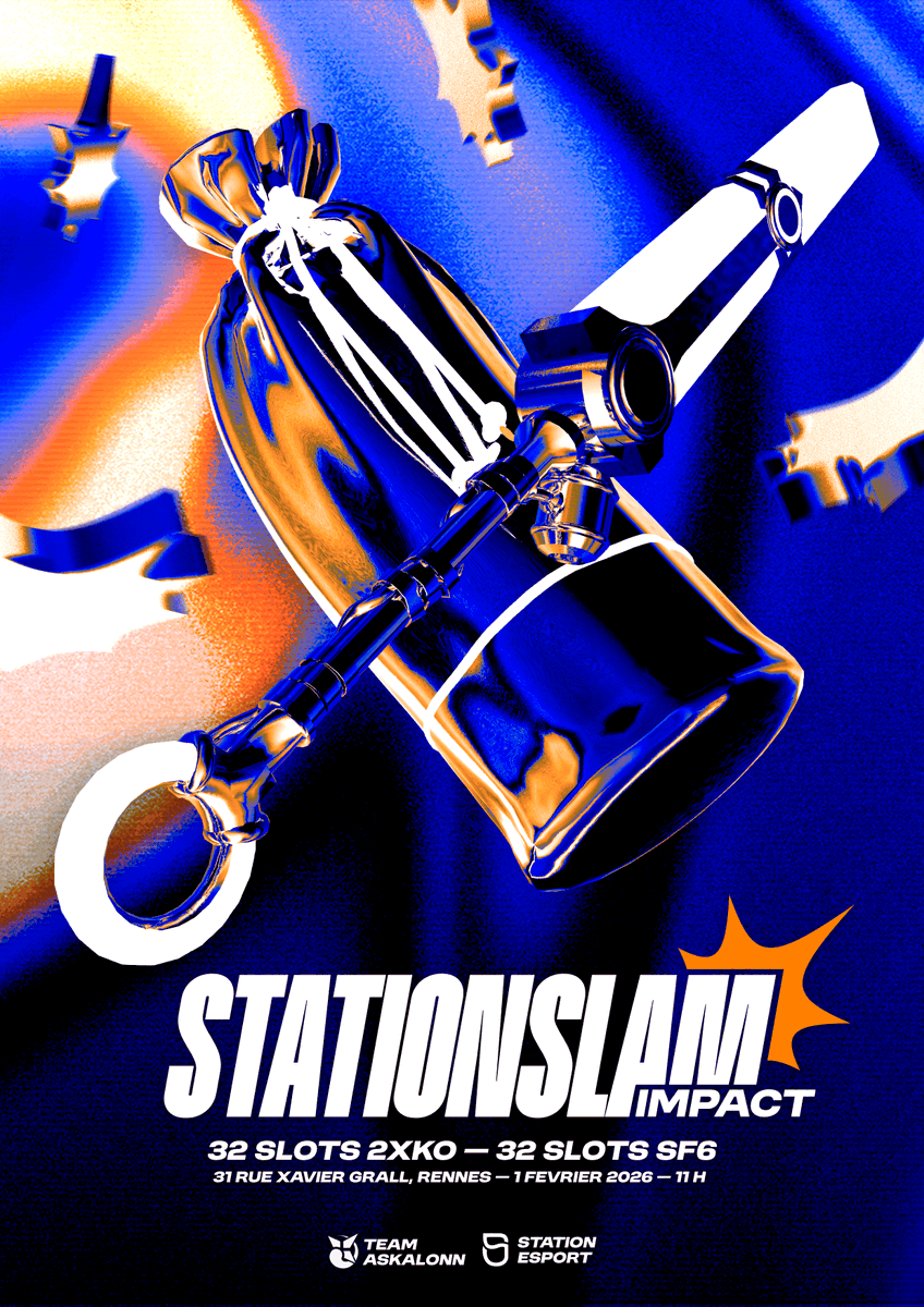 Nouvelle année. Nouveaux défis.

Voici le STATIONSLAM IMPACT, nouveau rendez-vous rennais dédié à SF6 et 2XKO 💥

📅 1er février
📍 <a href="/StationEsport/">Station Esport</a>
👥 32 slots SF6 / 32 slots 2XKO
💻 17 setups PC
💸 10€ pour un tournoi / 12€ les 2

Inscriptions : start.gg/stationslam-im… 📝