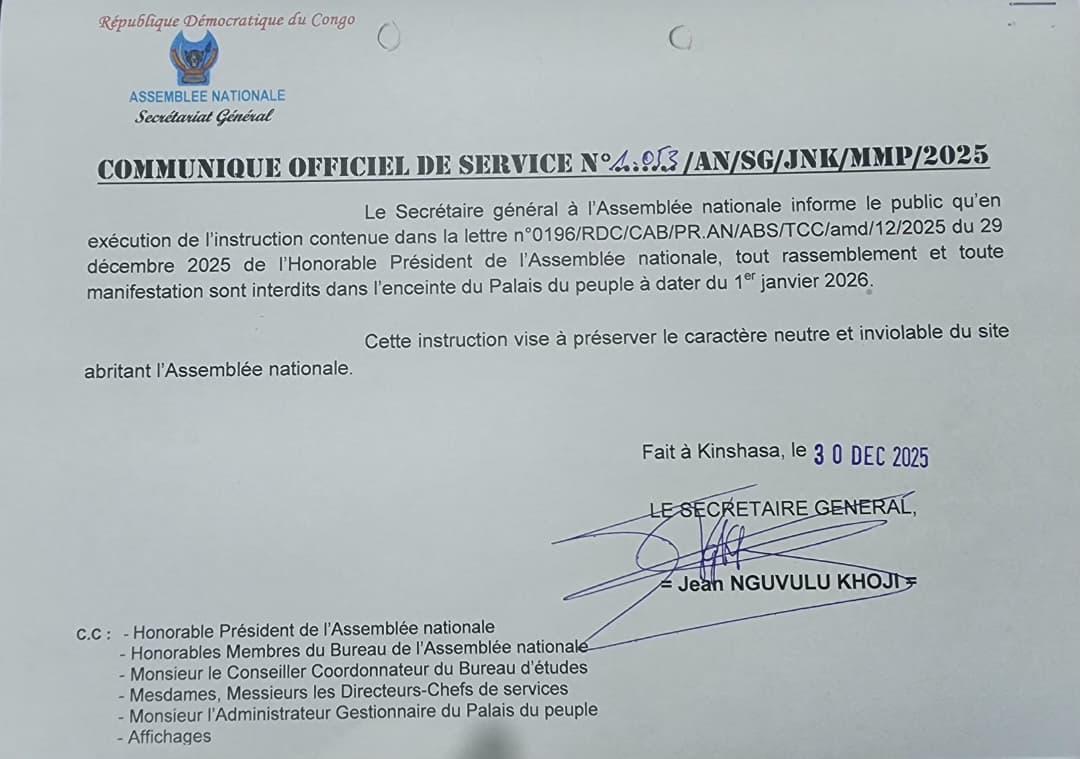 Assemblée nationale 🇨🇩 tweet media