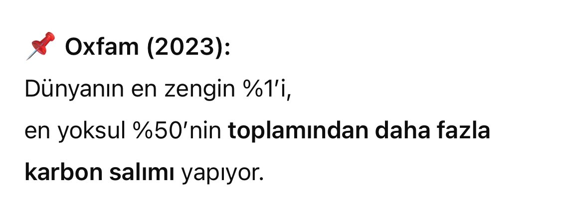 drdaisyy's tweet photo. %1 özel jetlerle gökyüzünü delerken,
geri kalan %99

📌Tarımı,hayvancılığı bitirsin; inekler dünyayı ısıtıyormuş 
📌Yapay  et yesin 
📌Geri dönüşüm sosuyla plastik kıyafetler giyinsin
📌 Kendi karbonunu saysın, şirketlerin bacasına bakmasın
📌 Sessiz olsun; buna da “iklim bilinci” densin 
Öyle mi?

Hadi oradan !

#adımadımiyiye