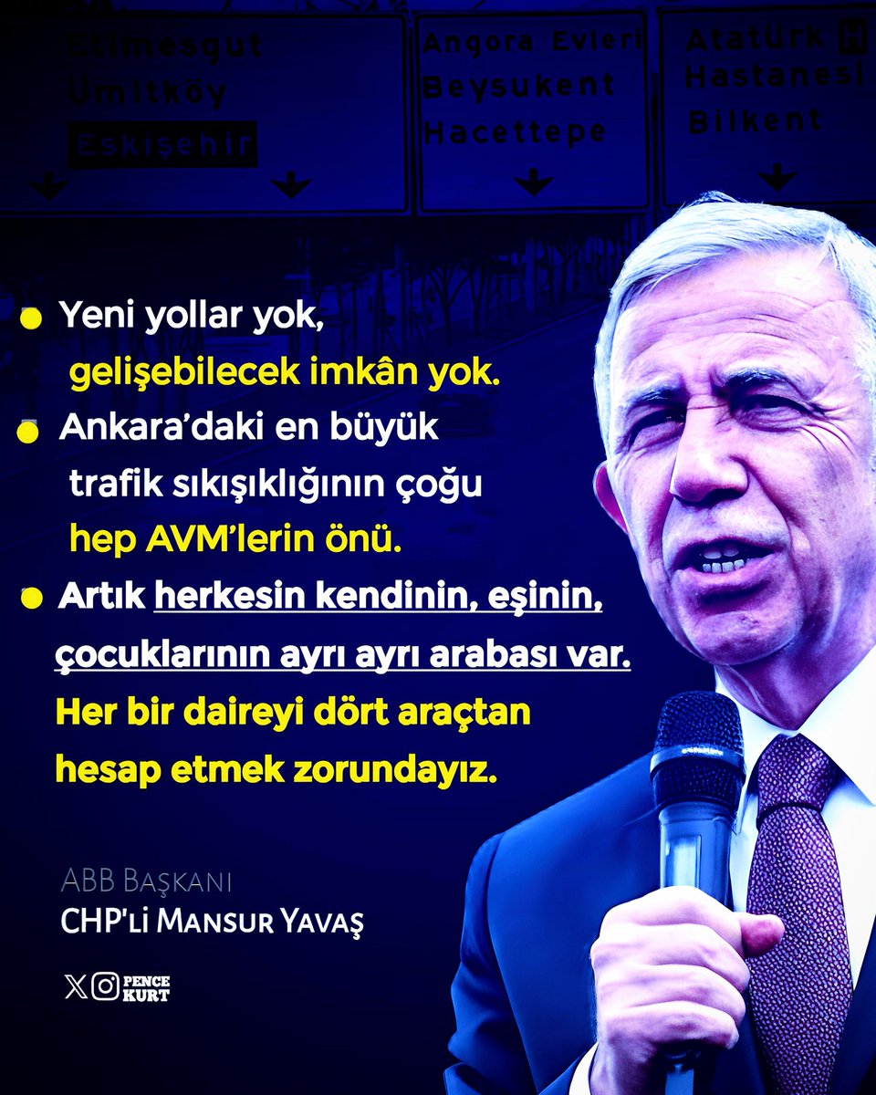 Şu zihniyetin yönettiği şehirde yaşıyoruz Allah bize sabır versin. Ettiği lafa bakın kendinden başka herkes suçlu hatta avmler bile! Bir "Mansur"u yoksa biz şehri terk edelim siz de rahat edin sayın başkan, hizmetler de trafik de sizin gibi Yavaş ilerliyor zaten.